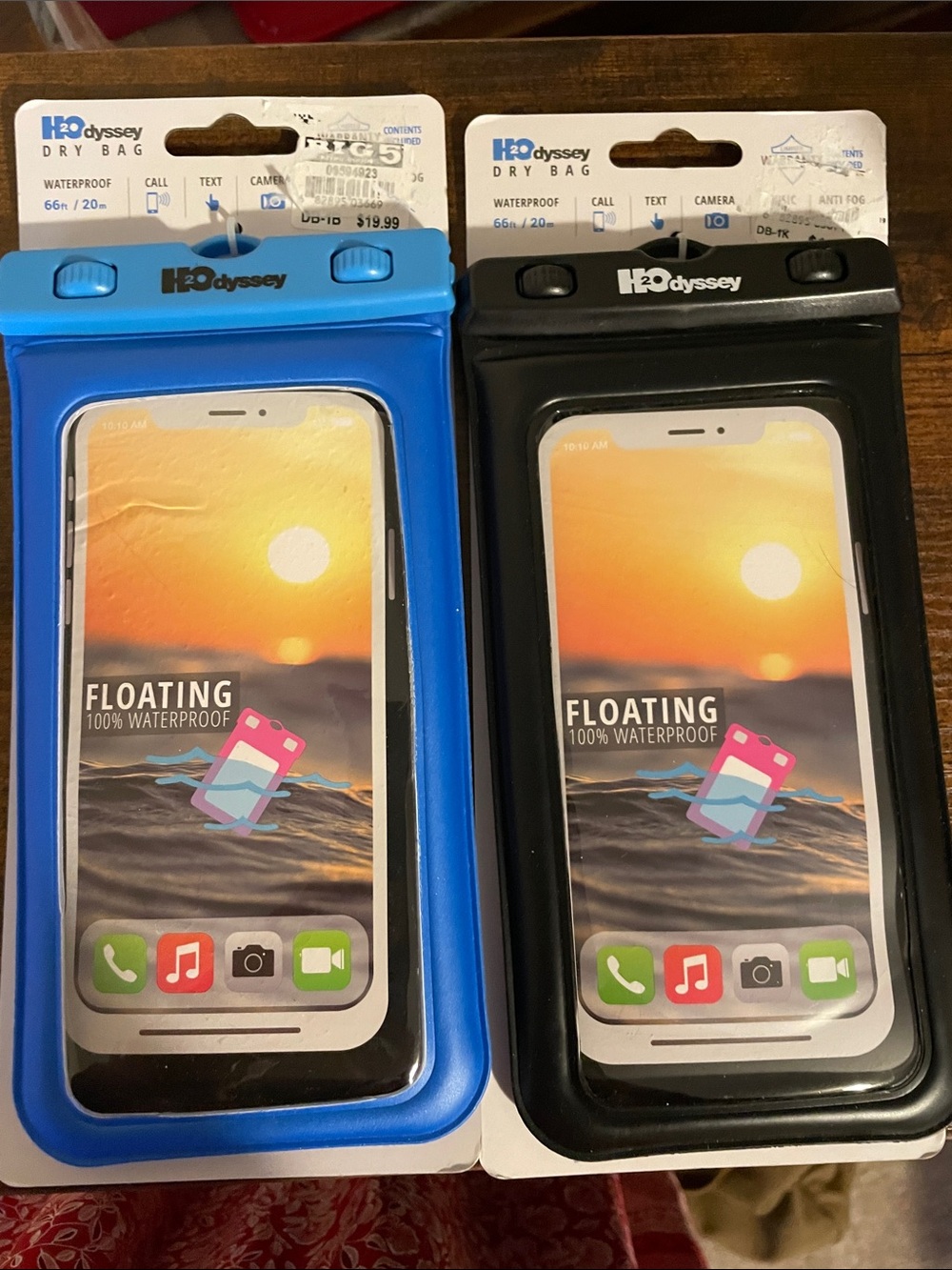 Floating Waterproof Phone Dry Bag - Blue / Black (includes 2 NWT)